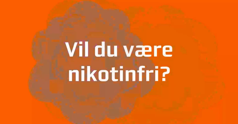 Grafik med teksten: Vil du være nikotinfri