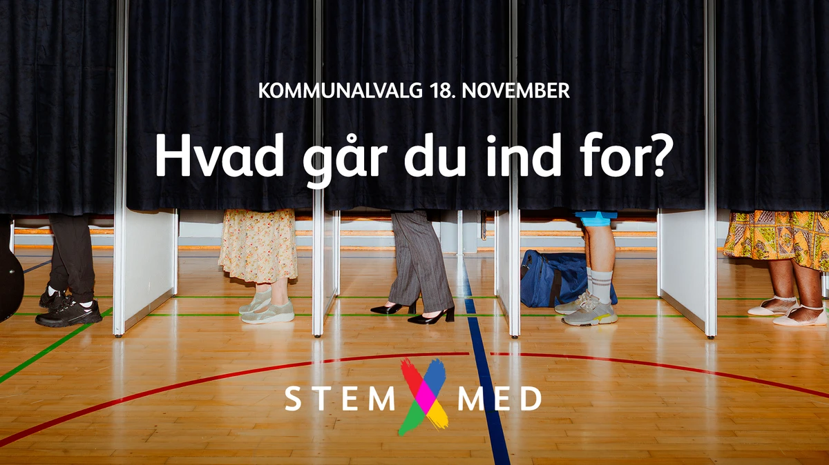 Banner med teksten: Hvad går du ind for?