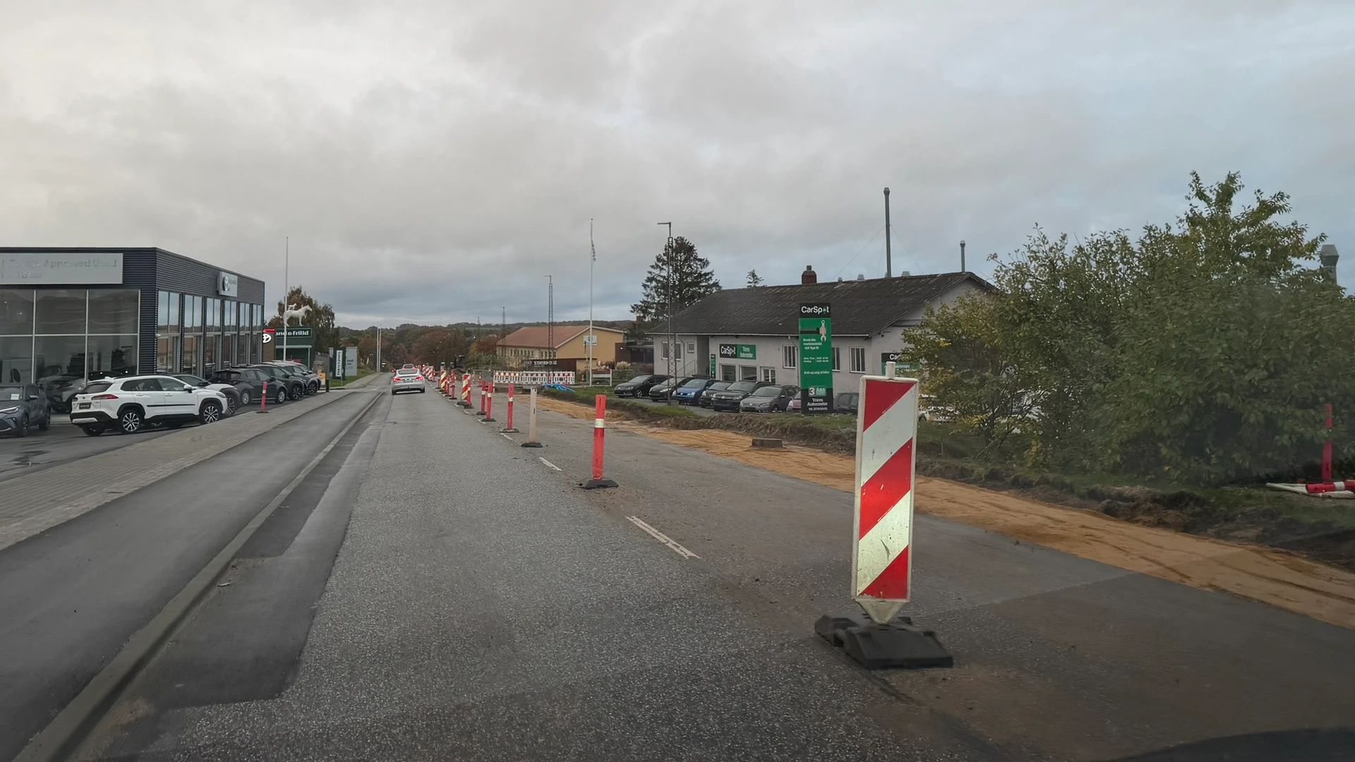 Ballevej hvor der arbejdes med at blive etableret ny cykelsti